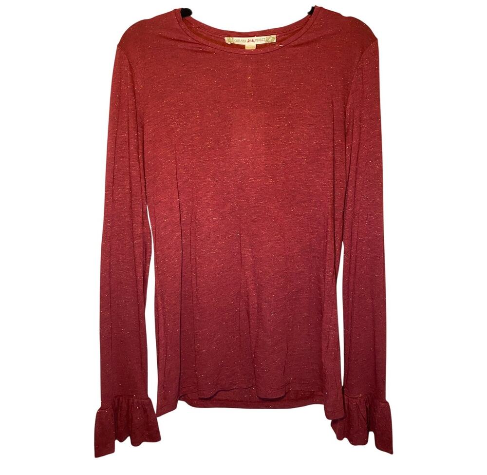 Chester & Violet - Burgundy Y2K Bell Sleeve Top - NWT